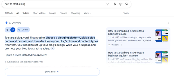 How-to-start-a-blog-AI-overview