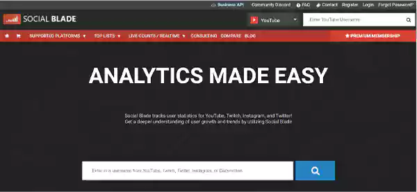 Social-Blade-Tool-Website