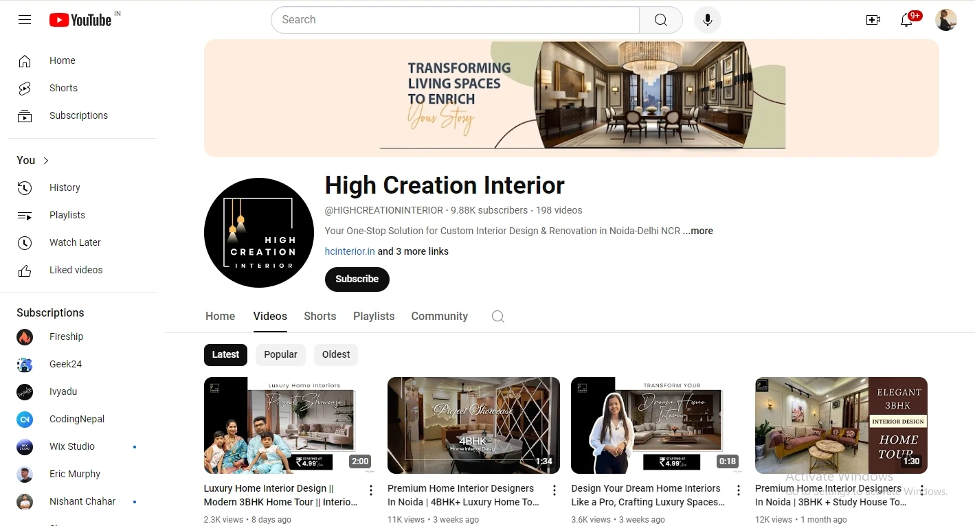 High Creation Interior