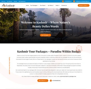 Kashmir Holiday Package Website Development Case Study
